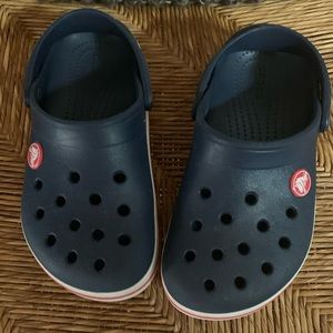 Blue Crocs size 12C.
